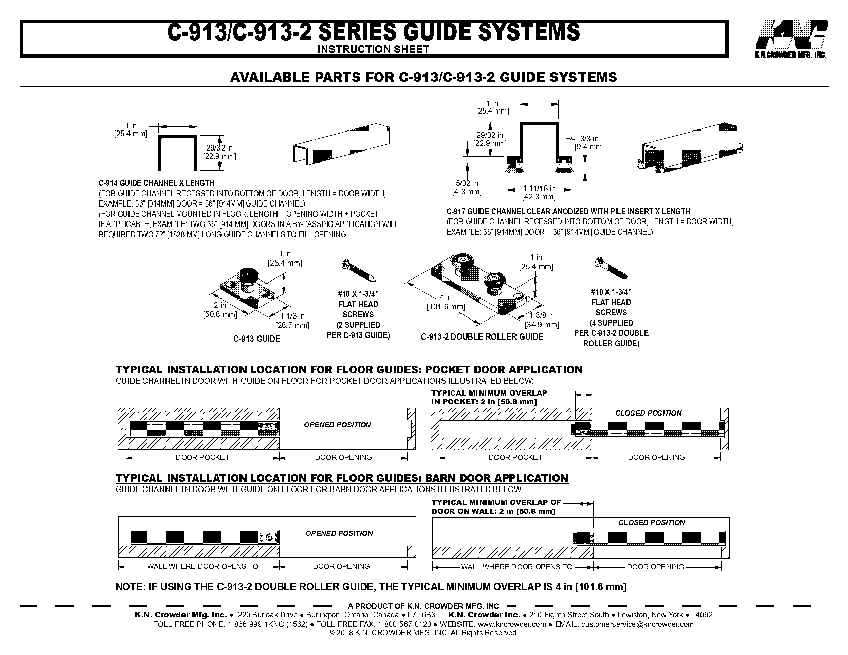 sliding door guide channels