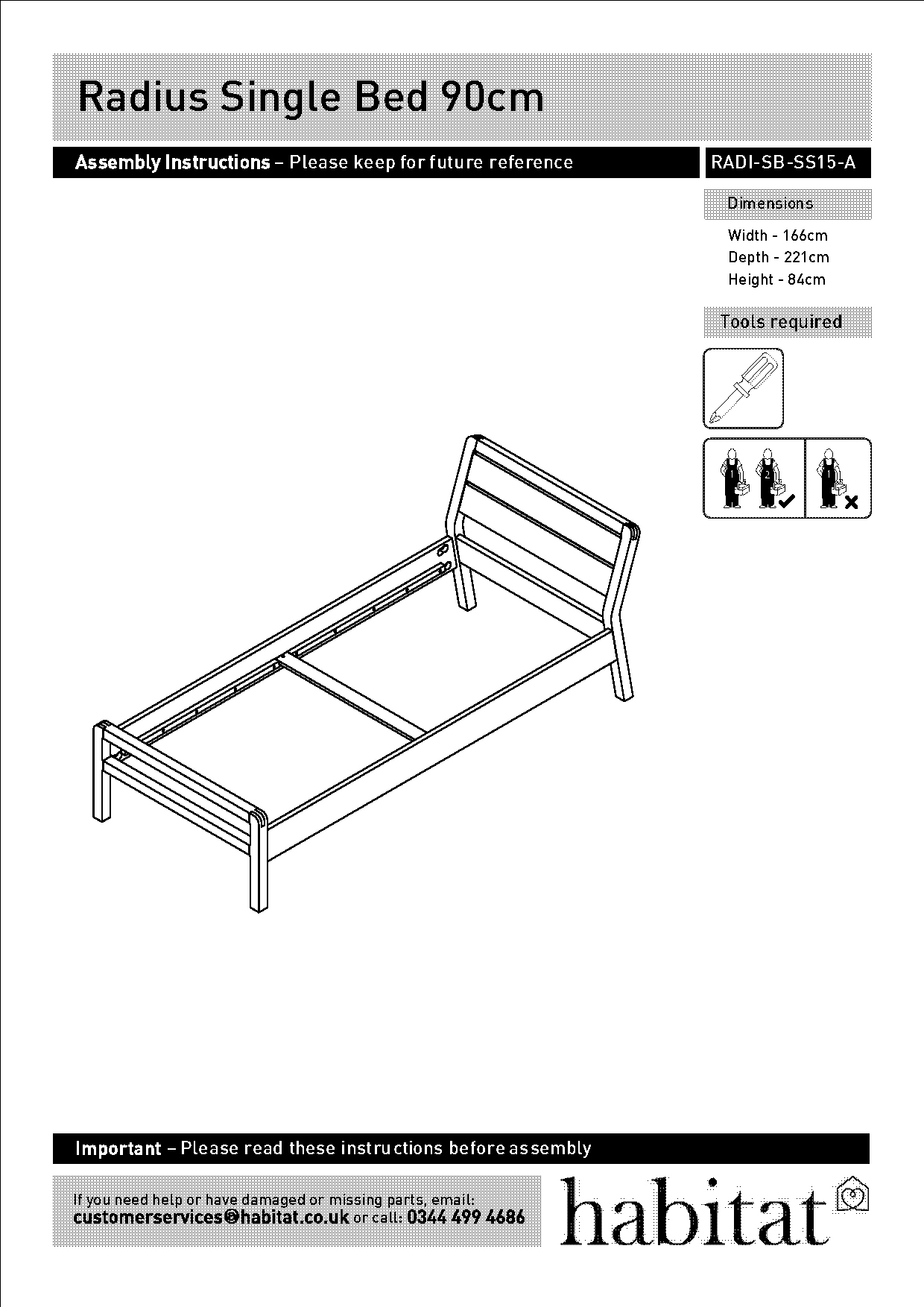 habitat radius bed assembly instructions