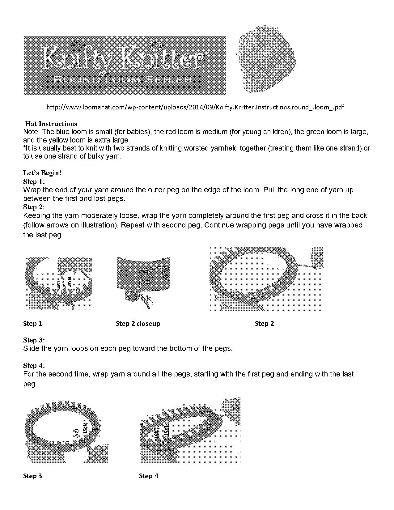 quick knit loom instructions