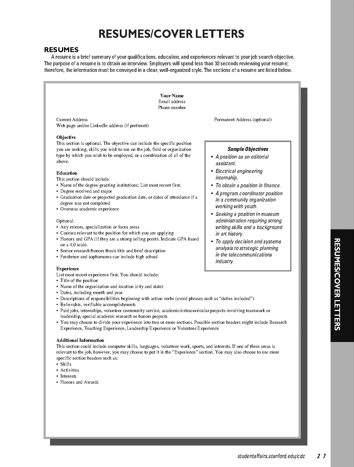 management resume summary statement