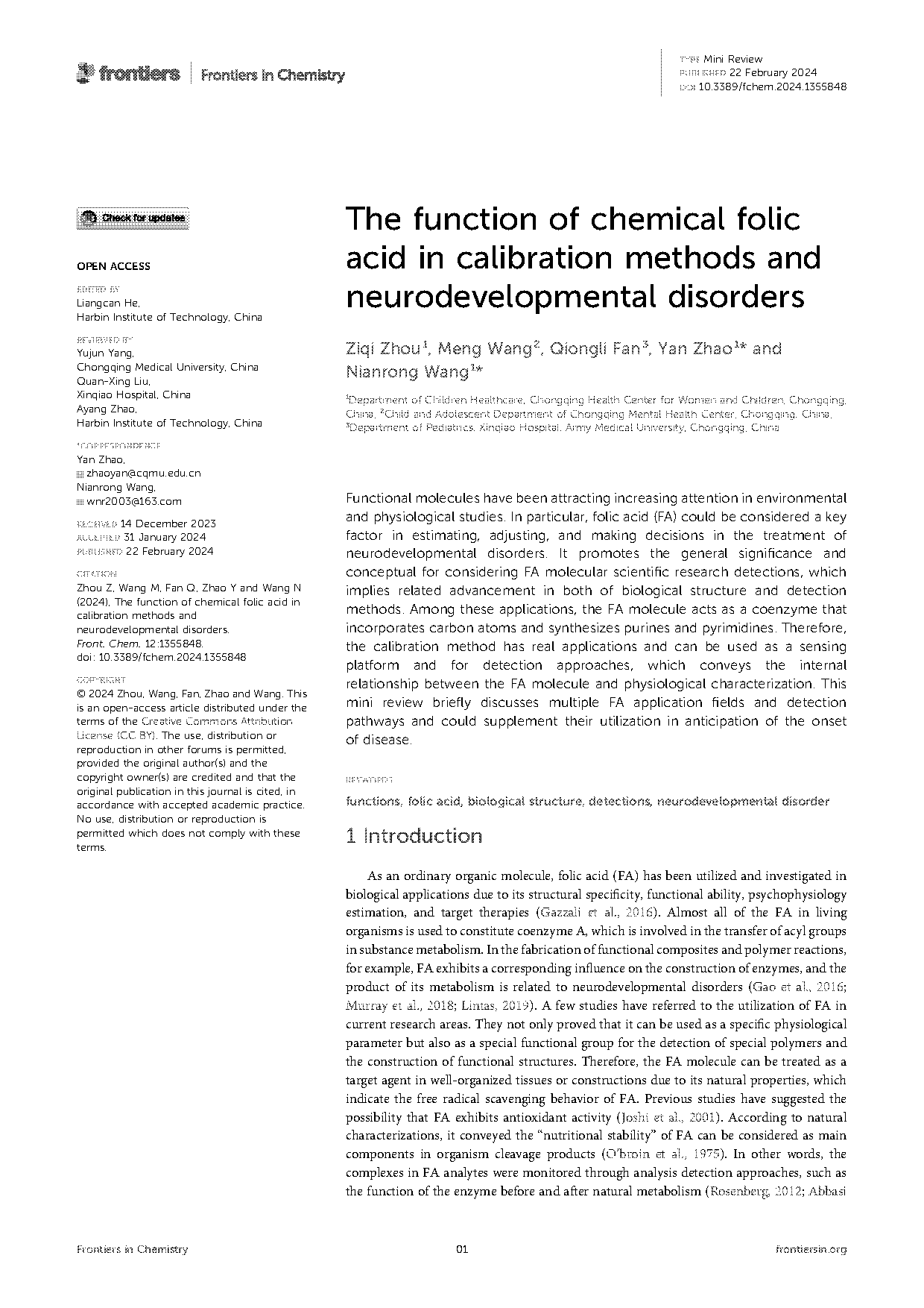 folic acid physical chemical properties