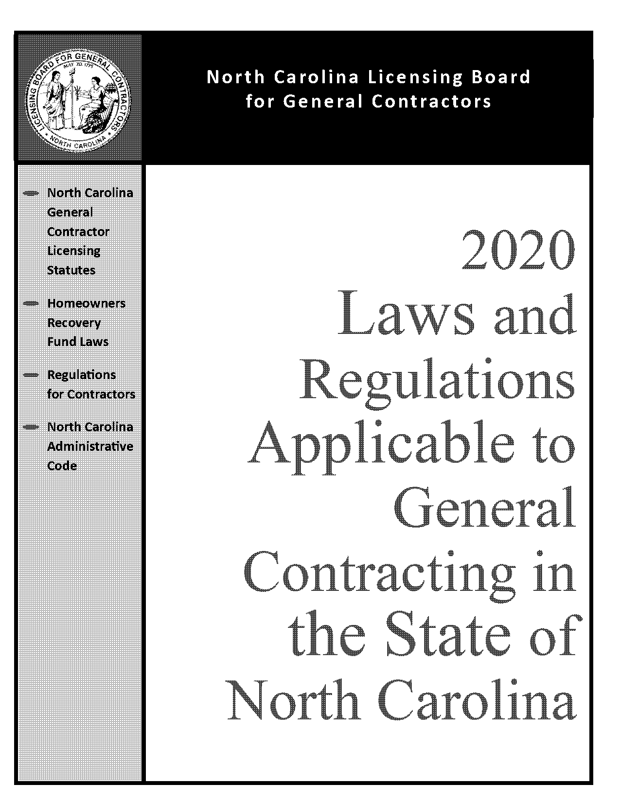 nc general contractors license sample exam