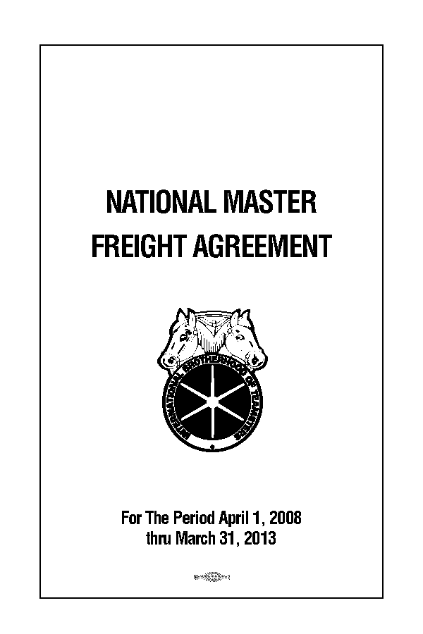 do freight companies have master service agreements