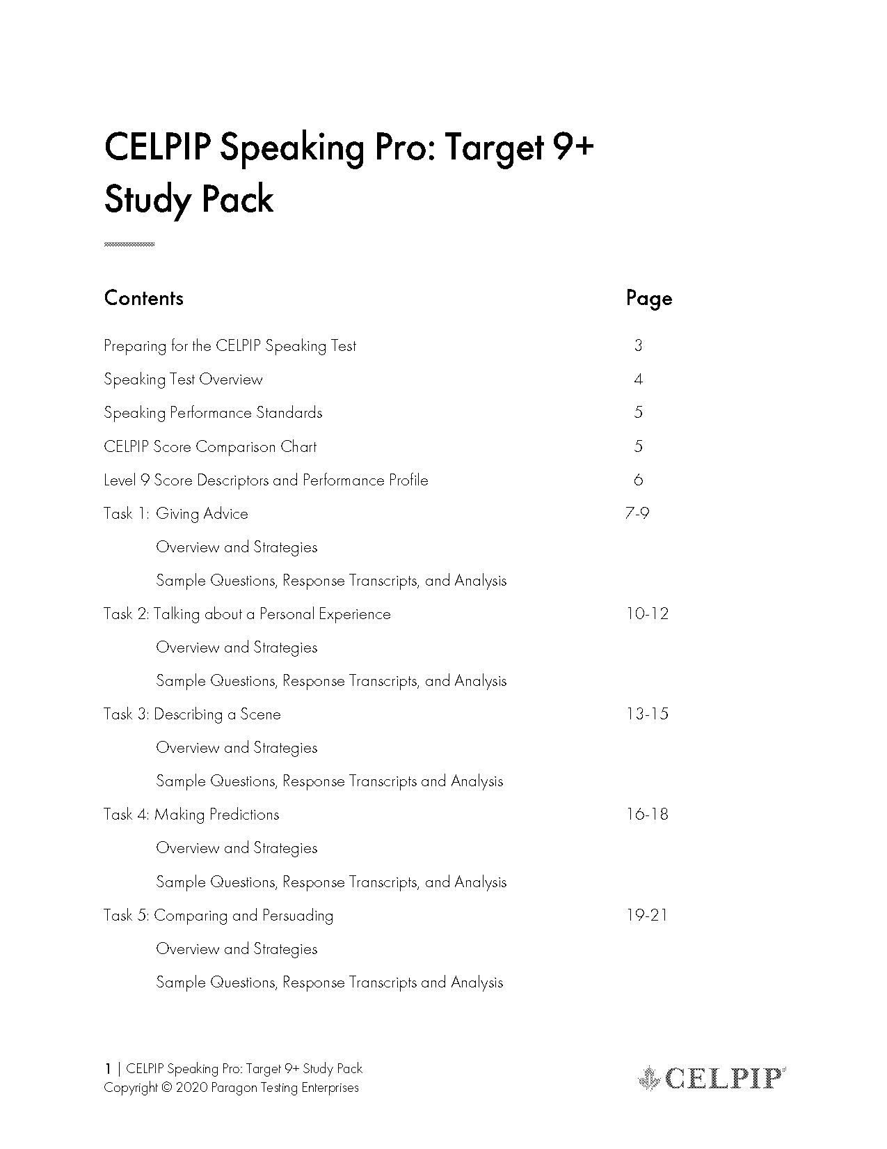 celpip general sample test