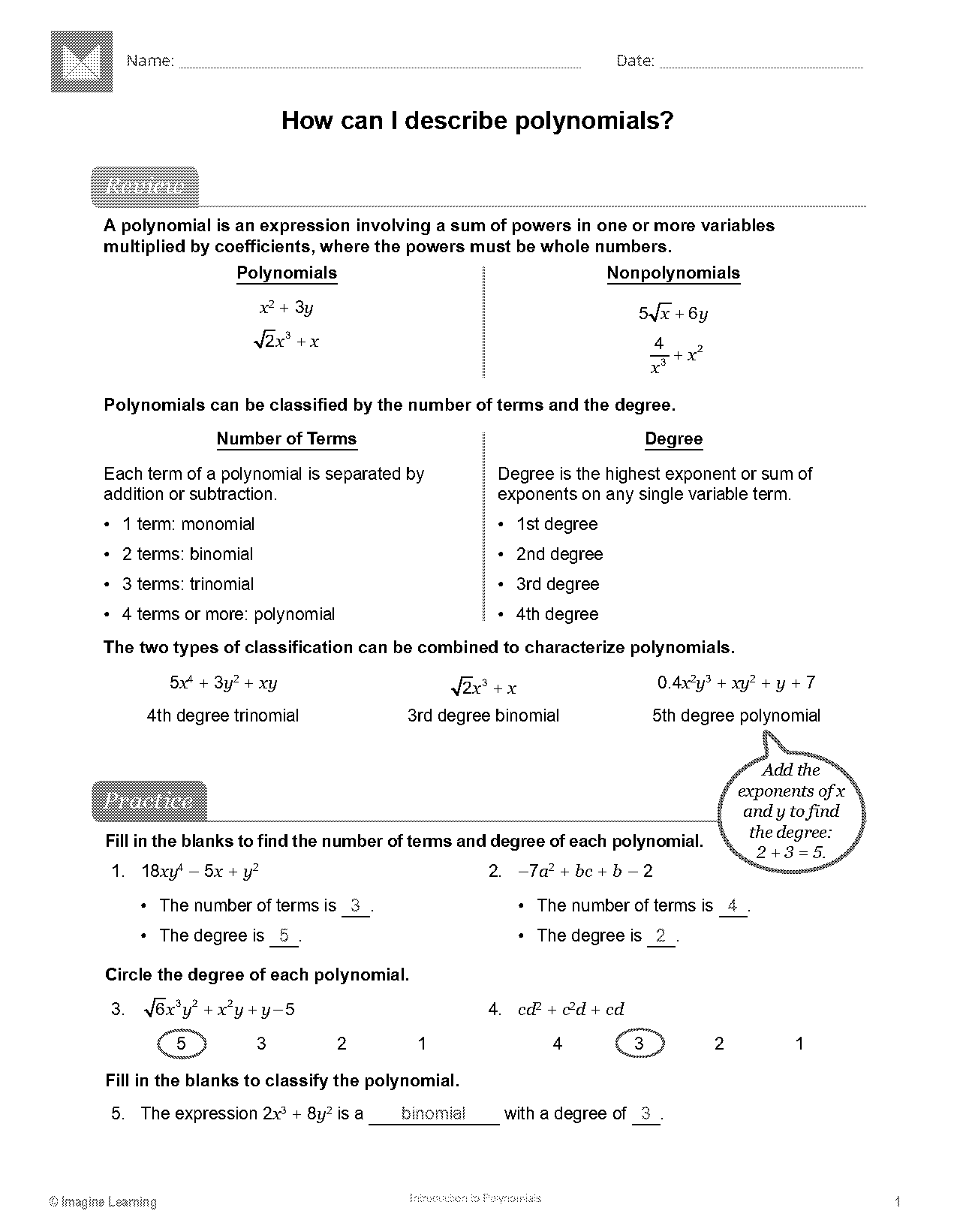 how to write each polynomial in standard form