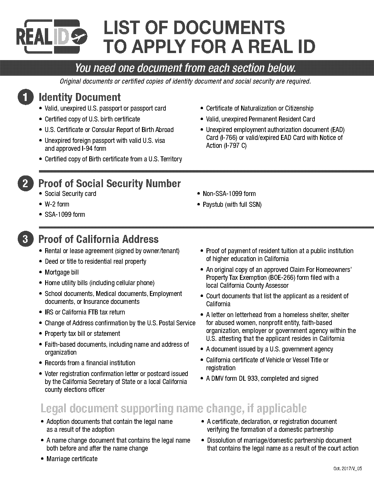 state of california dmv real id requirements