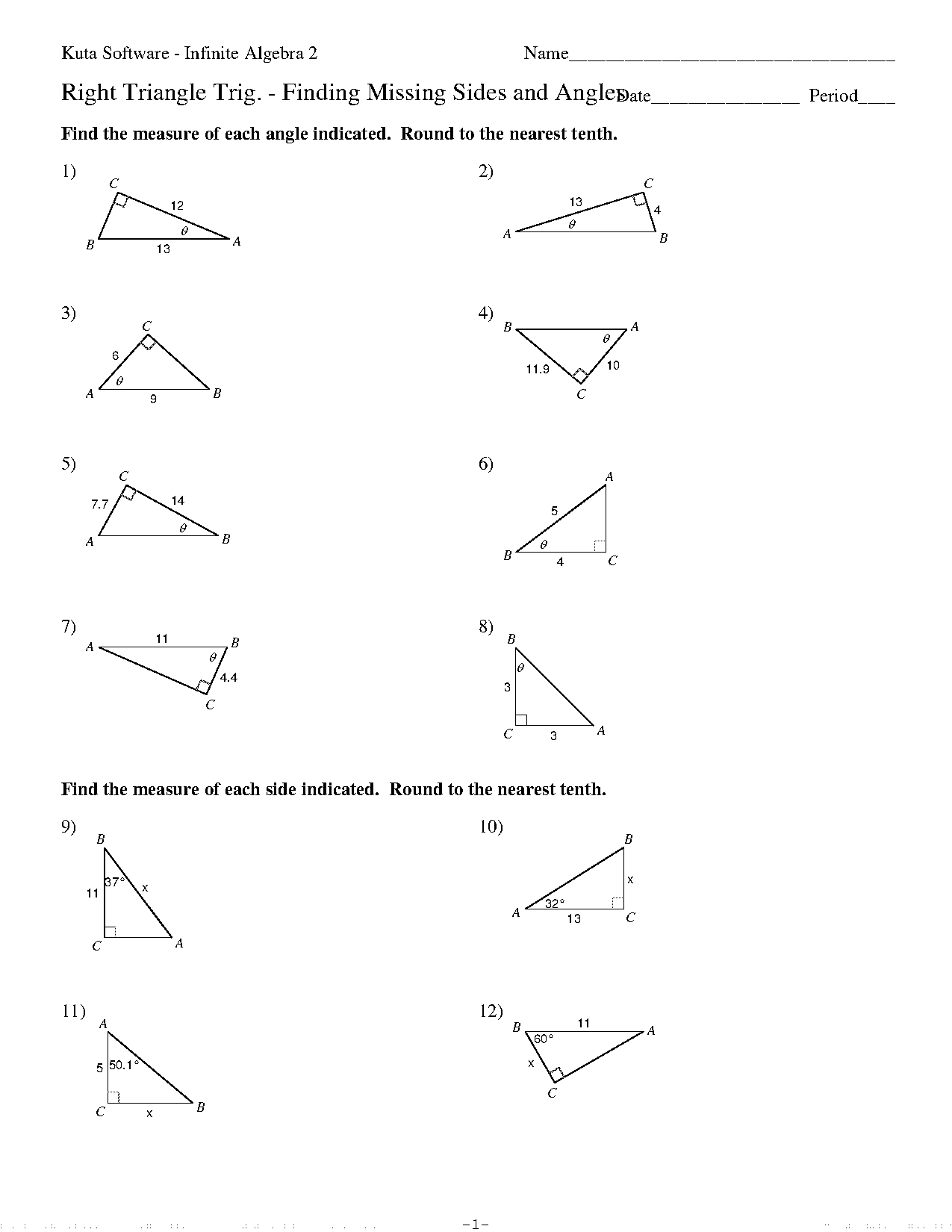 math angles practice worksheets