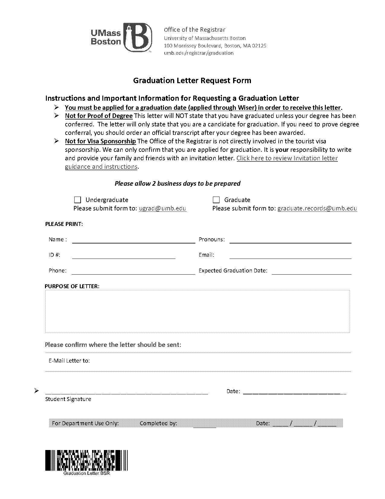 graduation letter for parents