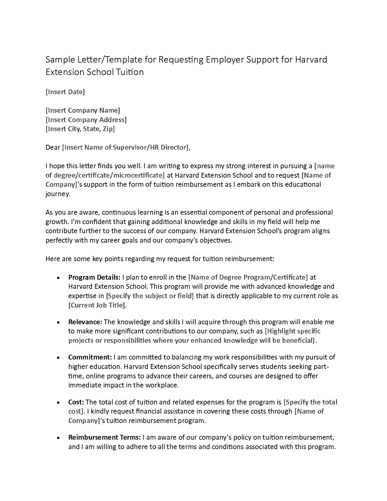 job extension request letter sample