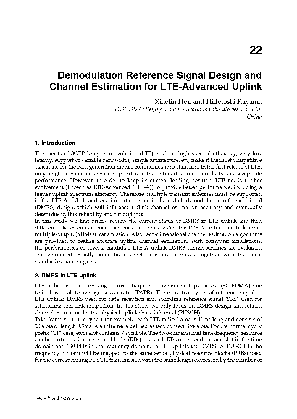 reference signal in lte