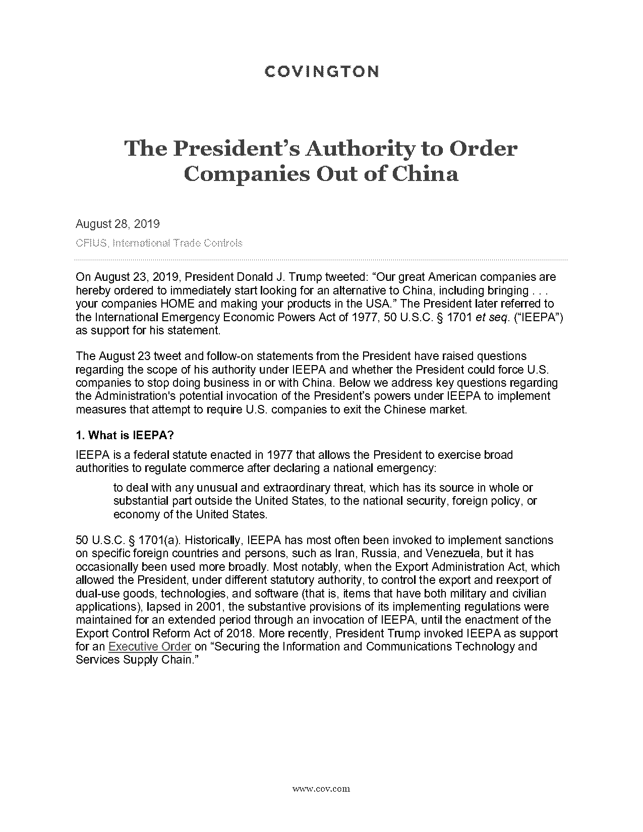 national emergencies declared by which presidents