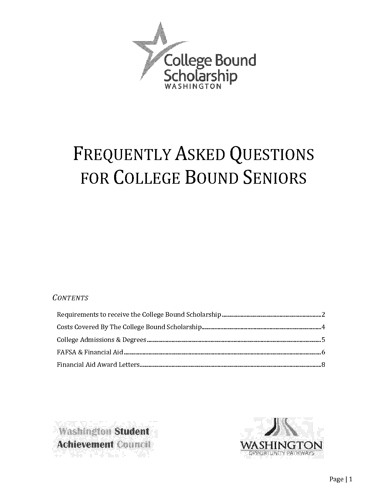 college bound scholarship application pdf