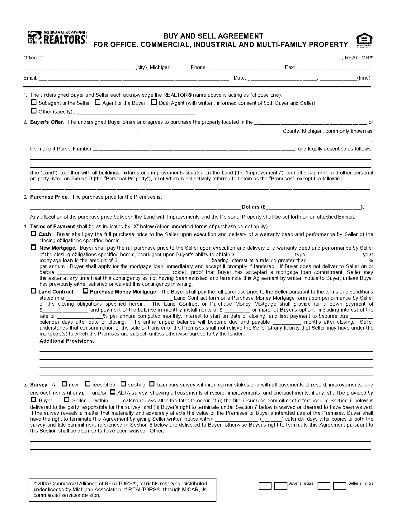 buy and sell agreement form