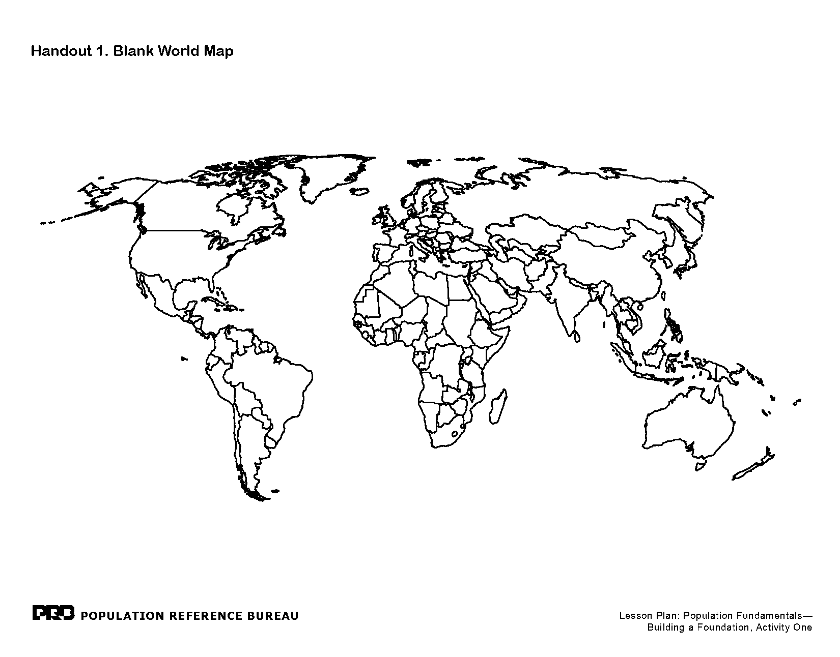 blank continent map worksheet