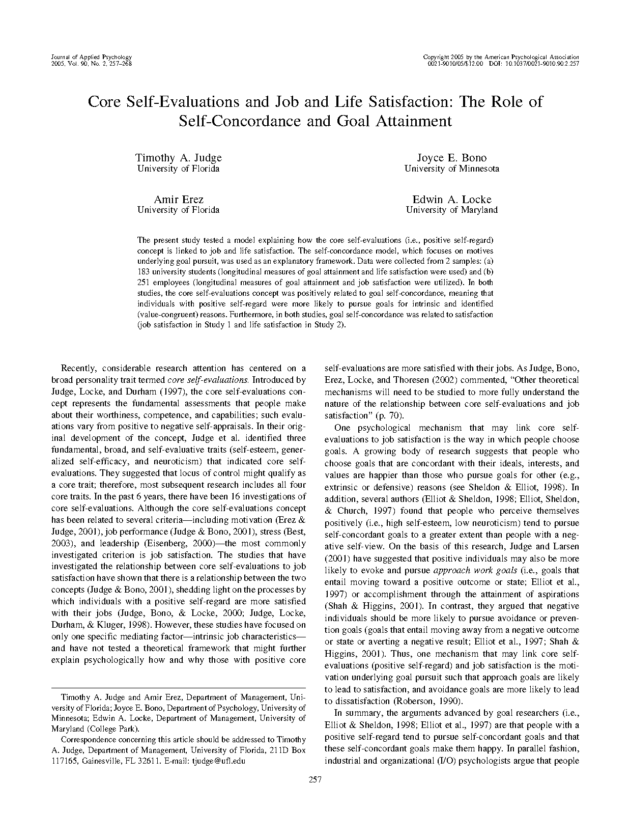 durham locke and judge core self evaluation