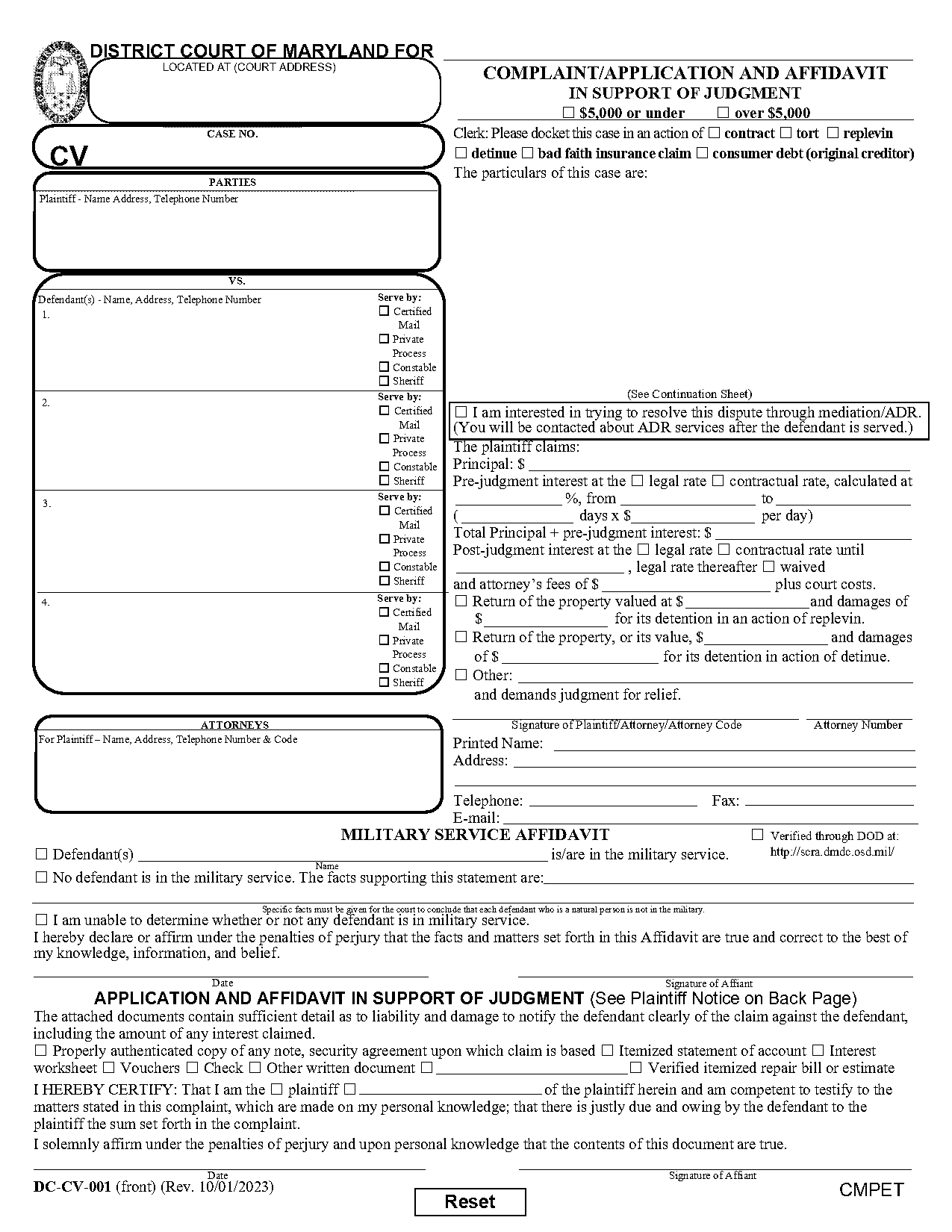 how to file a complaint against maryland