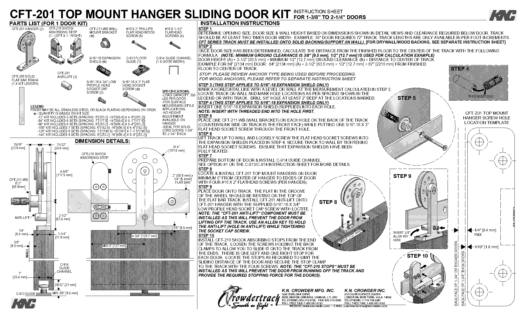 sliding door guide channels