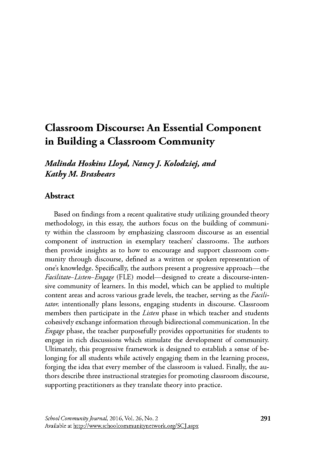 example of classroom discourse analysis