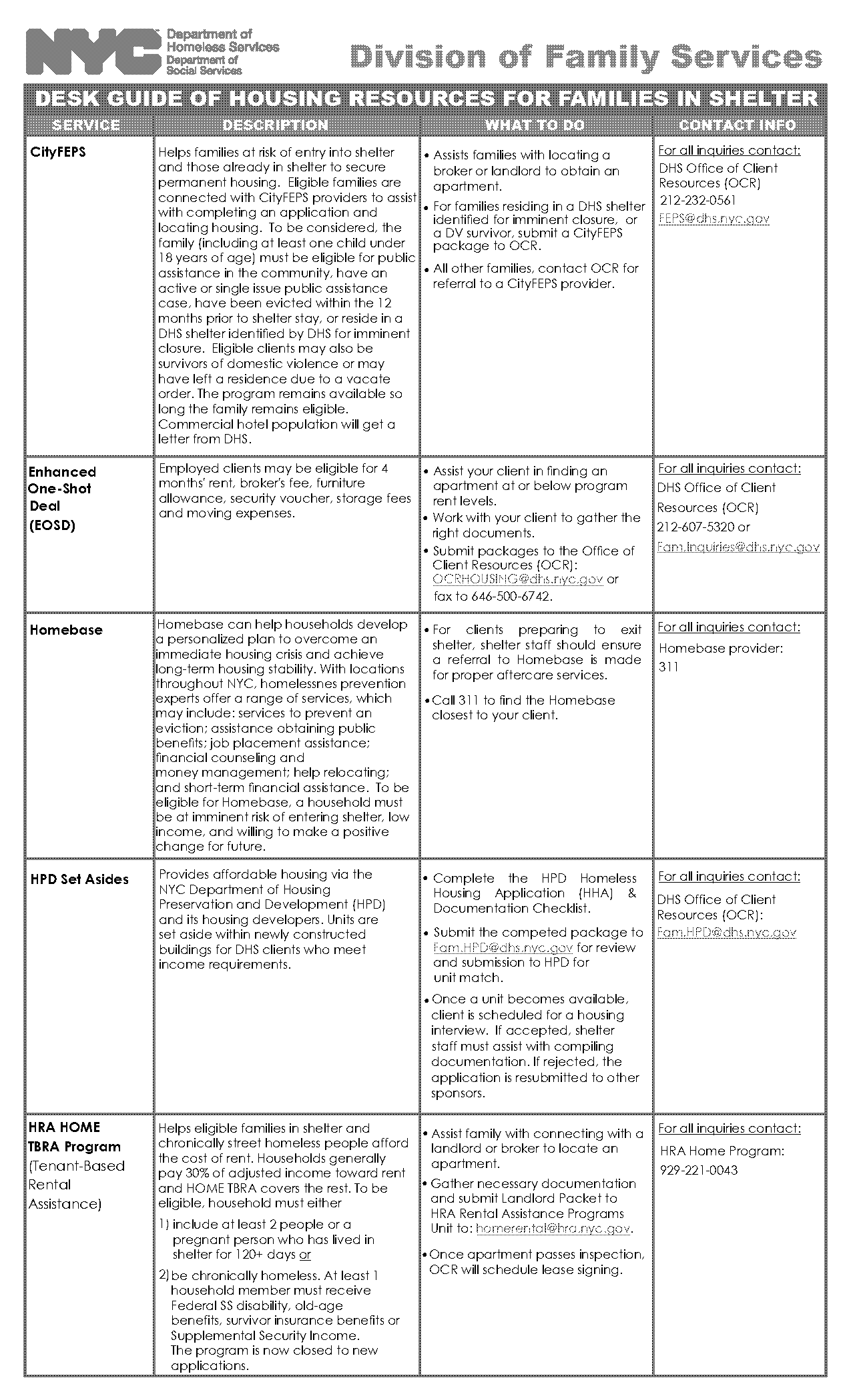 dhs public housing application