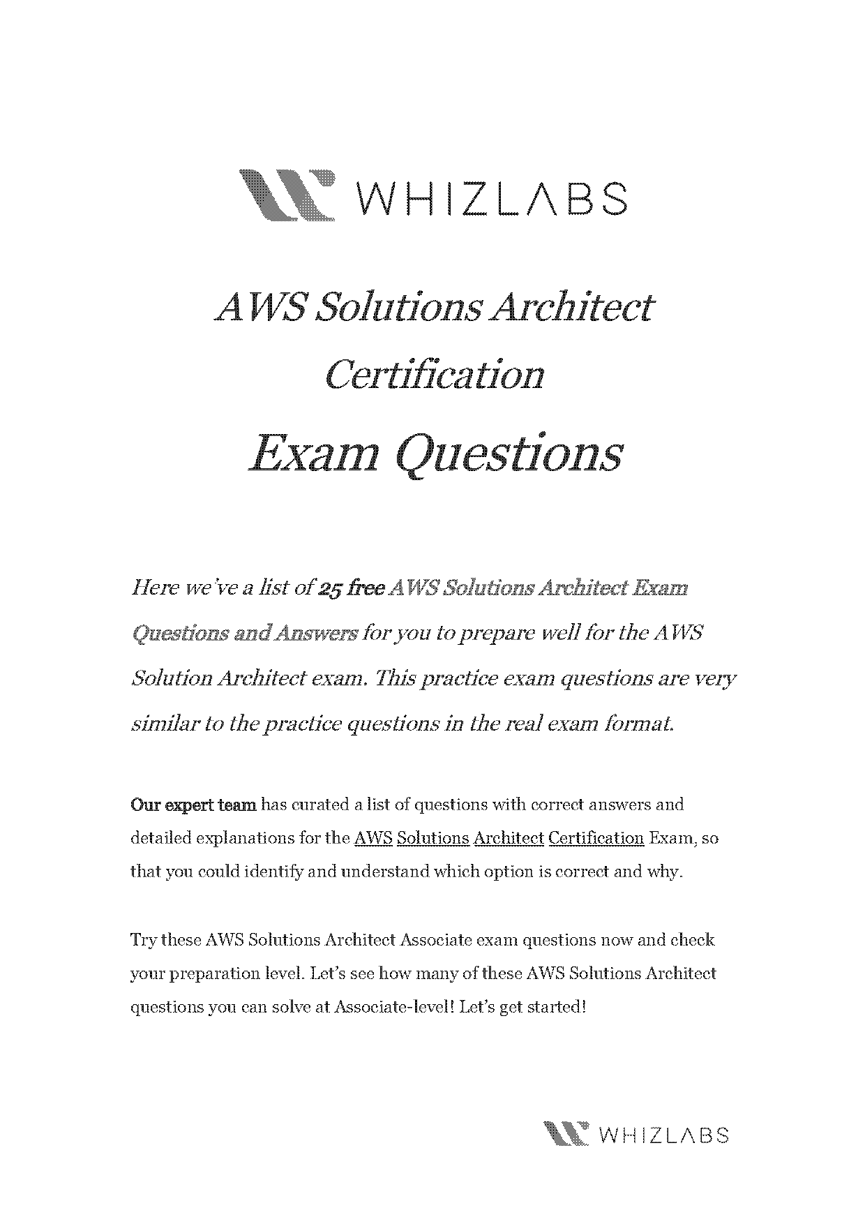 aws certification questions and answers pdf