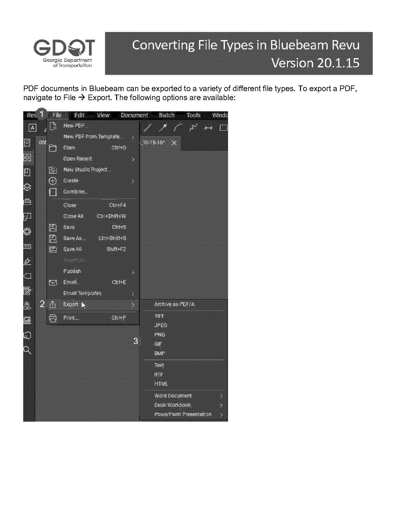 can bluebeam convert pdf to dwg