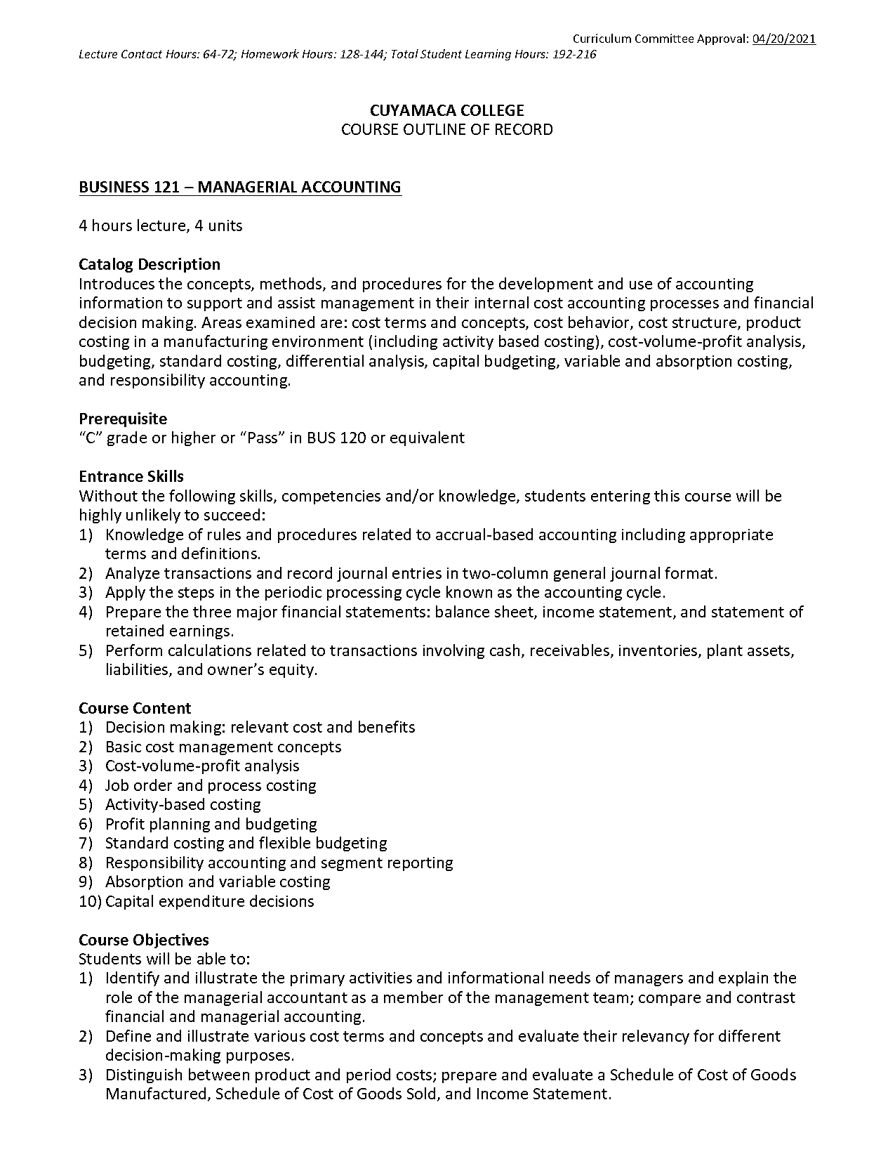 describe the absorption costing income statement format