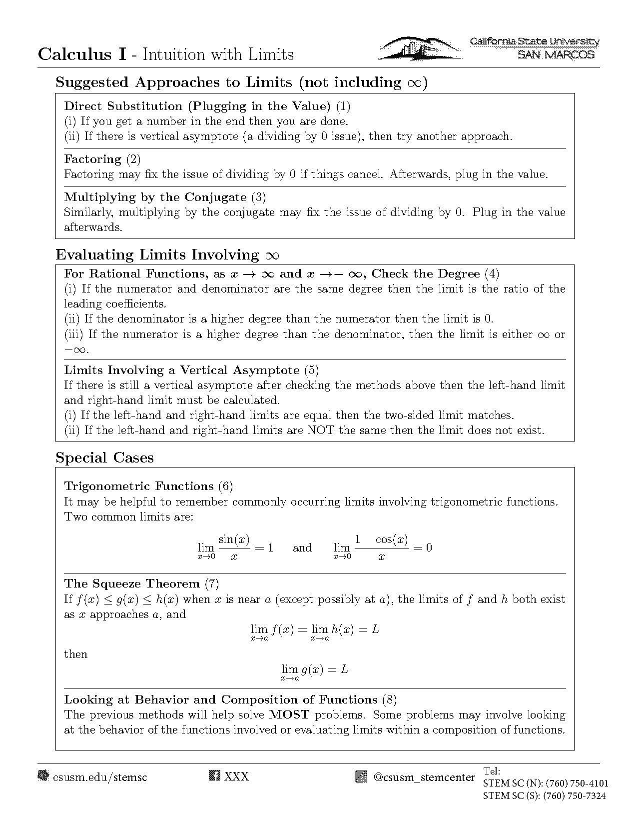 limits of rational functions worksheet