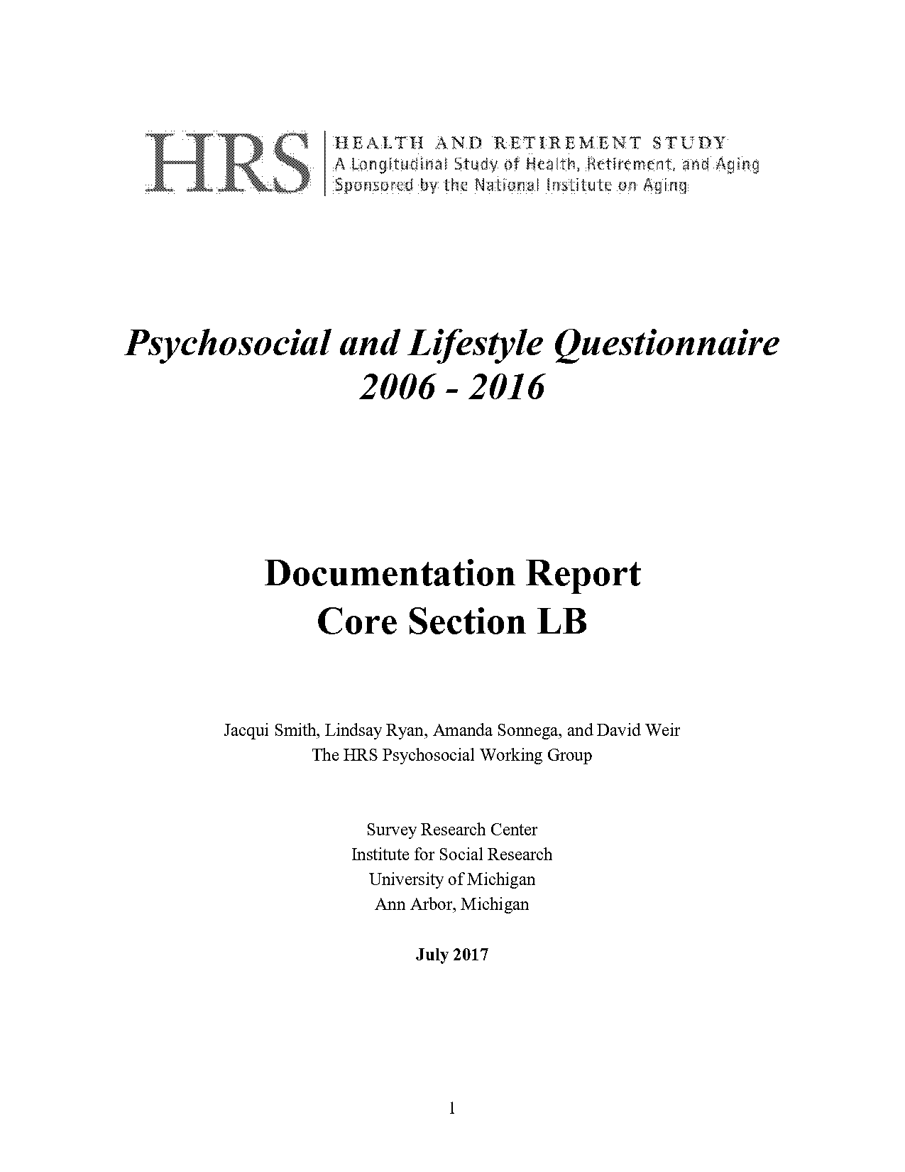 psychosocial needs assessment questionnaire