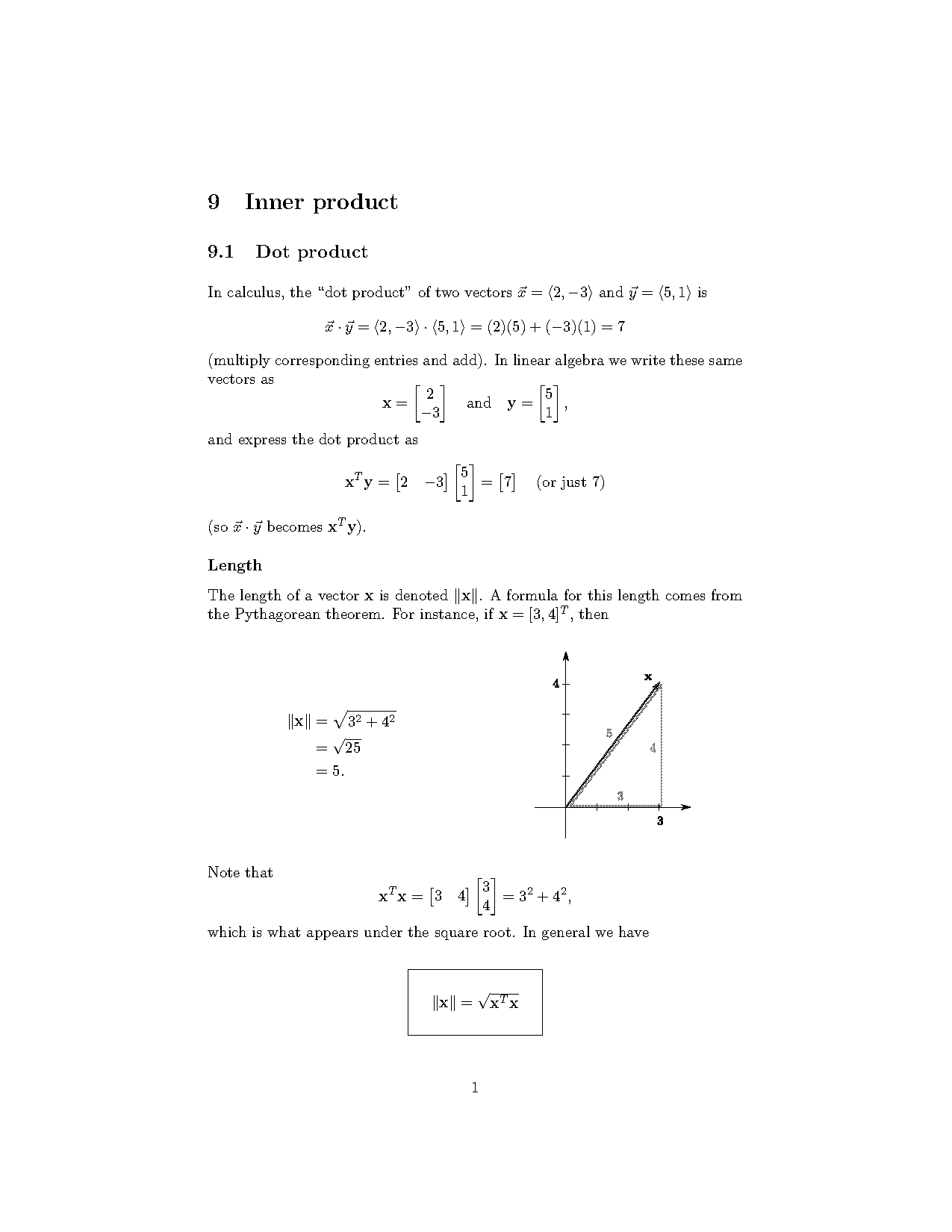 linear algebra properties squared norm