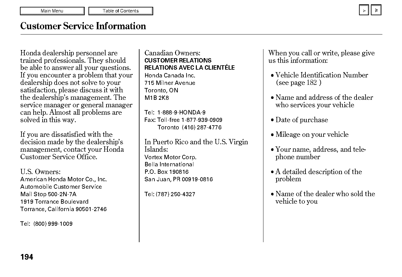 honda dealership complaints department