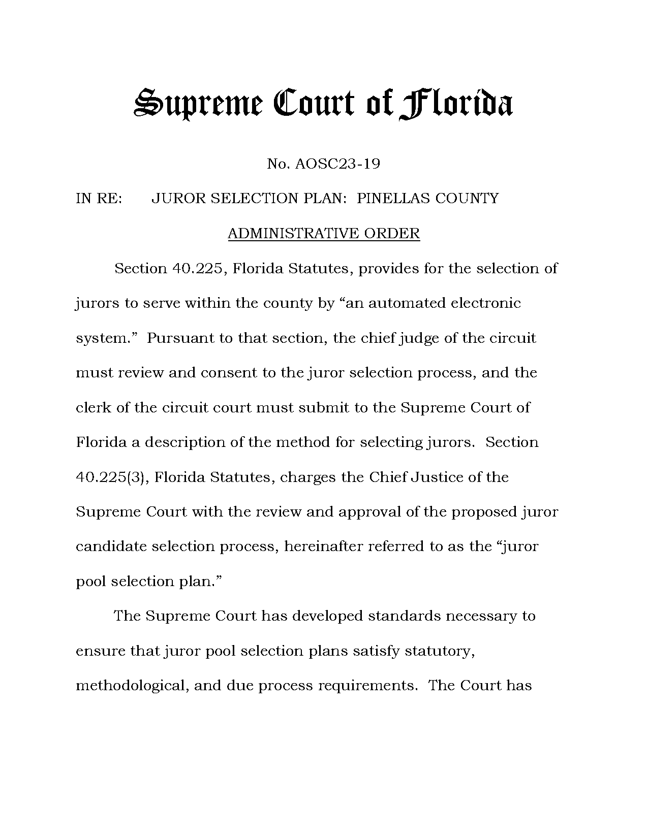 pinellas county court affidavit